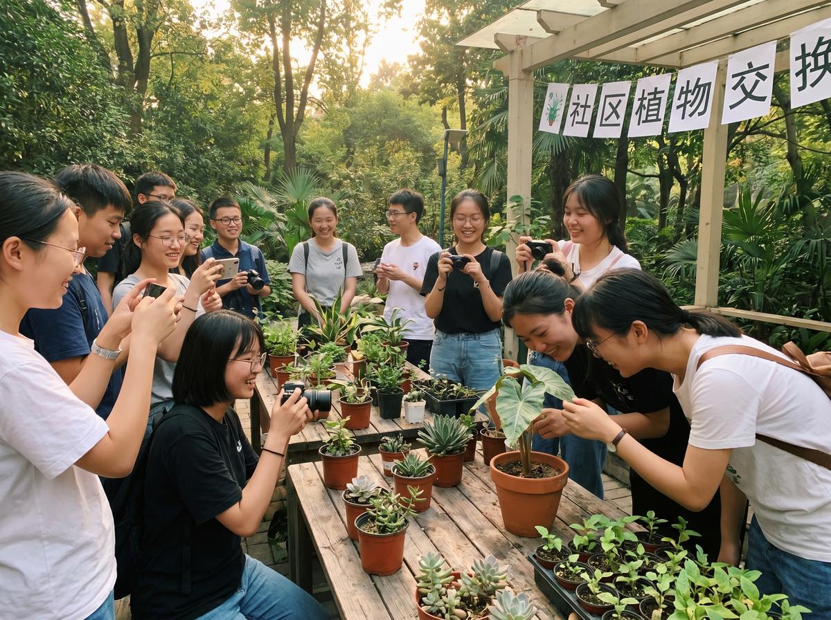 捷克街头捷克街头视频-社区植物交换活动视频